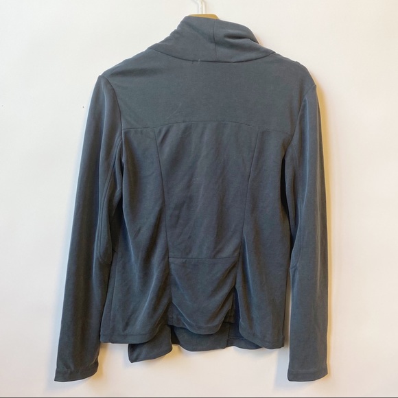 Lemon Tart Drape Modal Full Zip Jacket Gunmetal Gray Women's Size Small - Picture 2 of 6